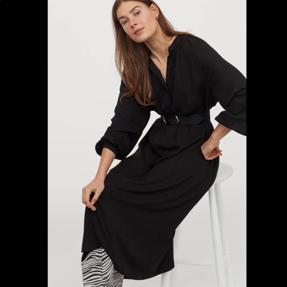 h&m balloon sleeve dress